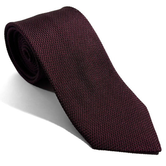 Deep Burgundy Silk Grenadine Tie (Garza Fina)