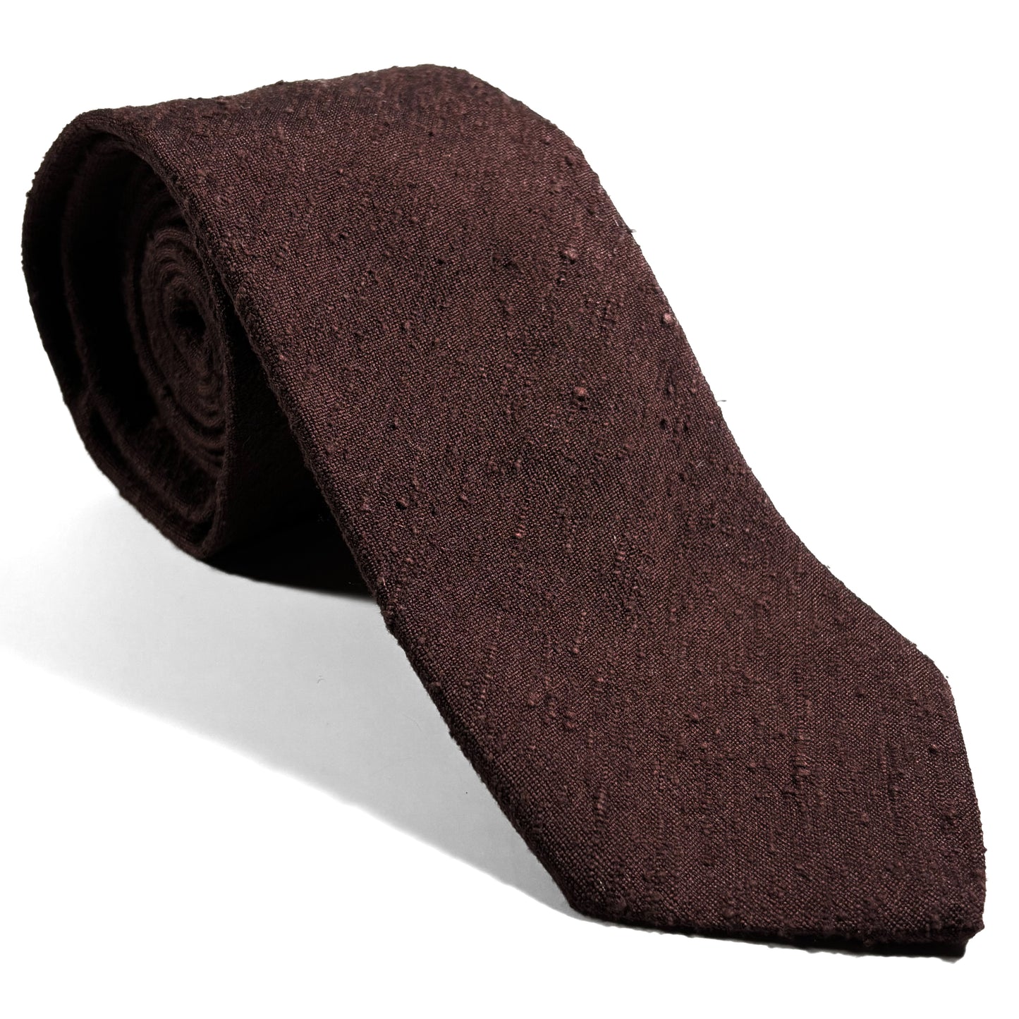 Brown Silk Shantung Tie