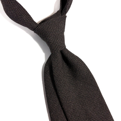 Taupe Brown Wool/Silk Grenadine Tie (Garza Fina)