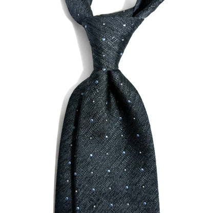 Heather Gray Polka Dot Silk Jacquard Tie