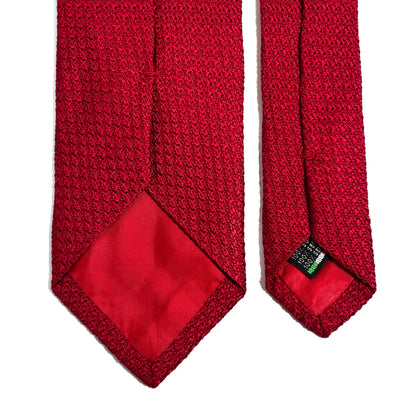 Crimson Red Silk Grenadine Tie (Garza Grossa)