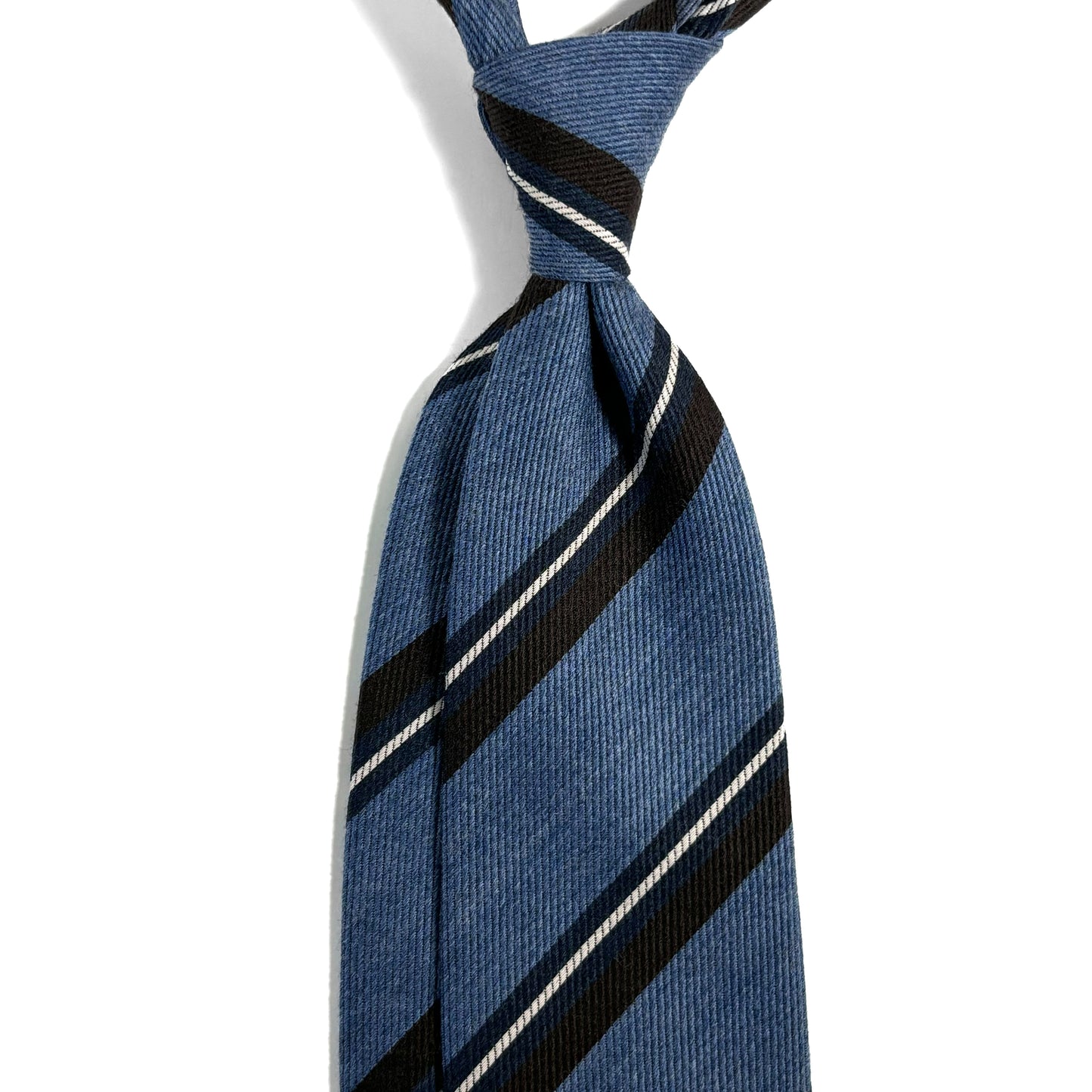 Light Blue Striped Wool/Silk Tie