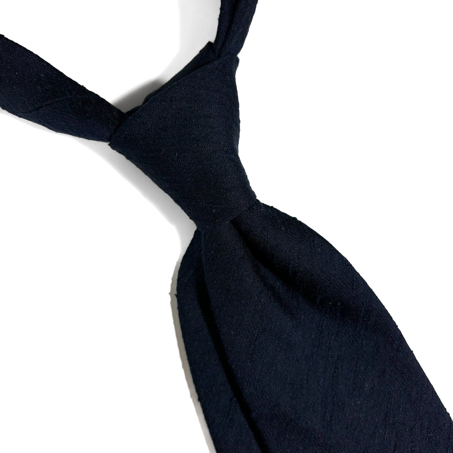 Navy Blue Silk Shantung Tie