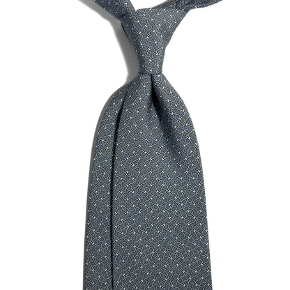 Gray Italian Panama Weave Silk Tie