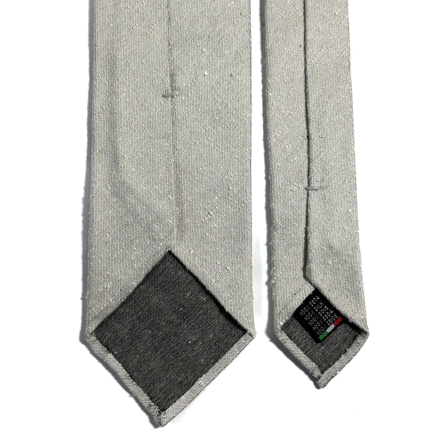 Untipped Ivory Silk Shantung Tie