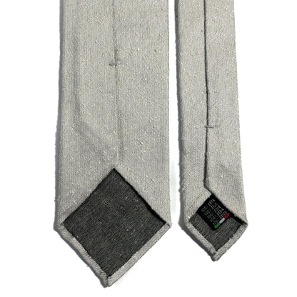 Untipped Ivory Silk Shantung Tie