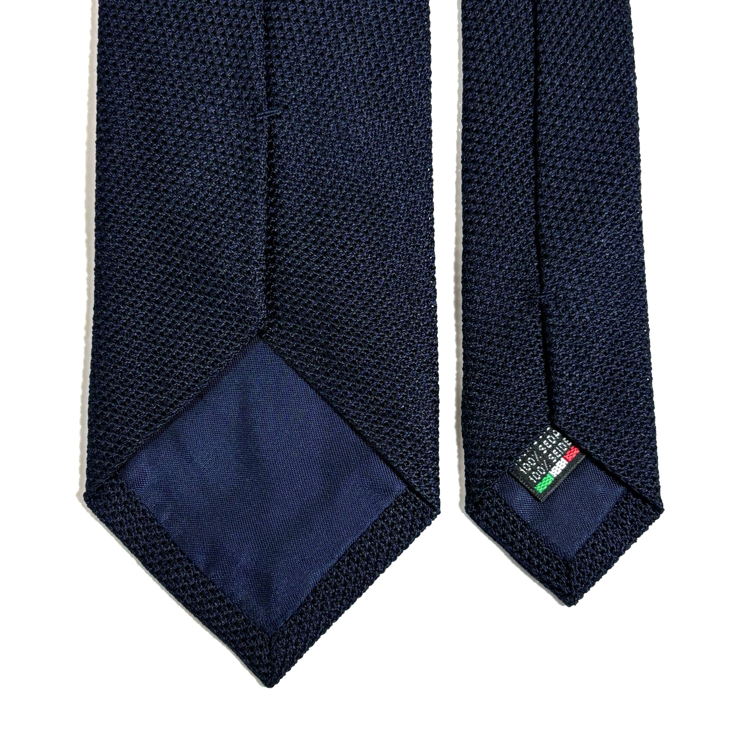 Midnight Blue Silk Grenadine Tie (Garza Fina)