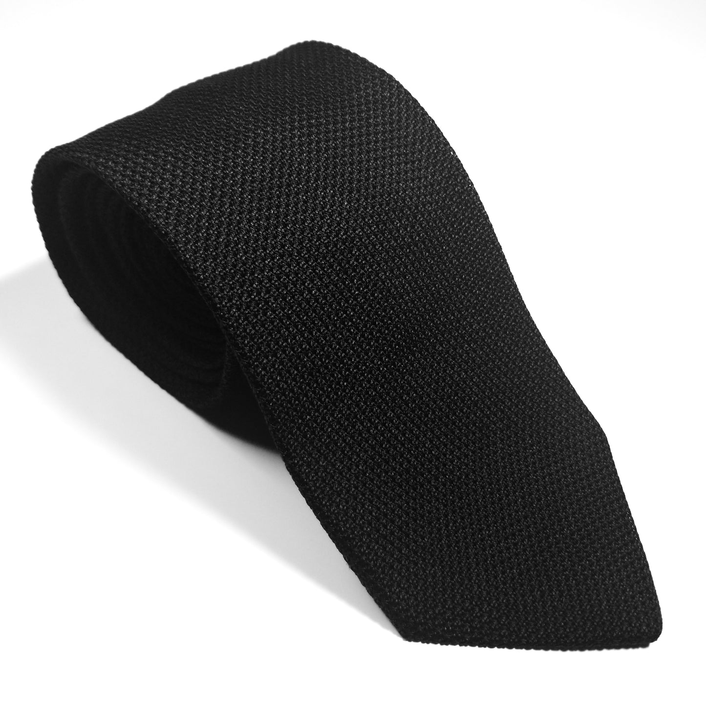 Black Silk Grenadine Tie (Garza Fina)