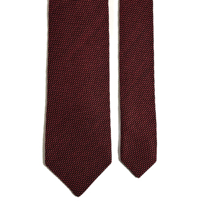 Brick Red Silk Grenadine Tie (Garza Fina)