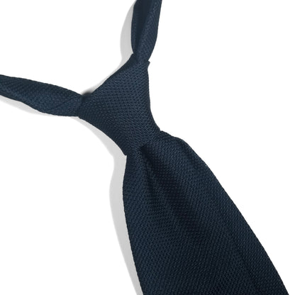 Navy Blue Silk Grenadine Tie (Garza Fina)