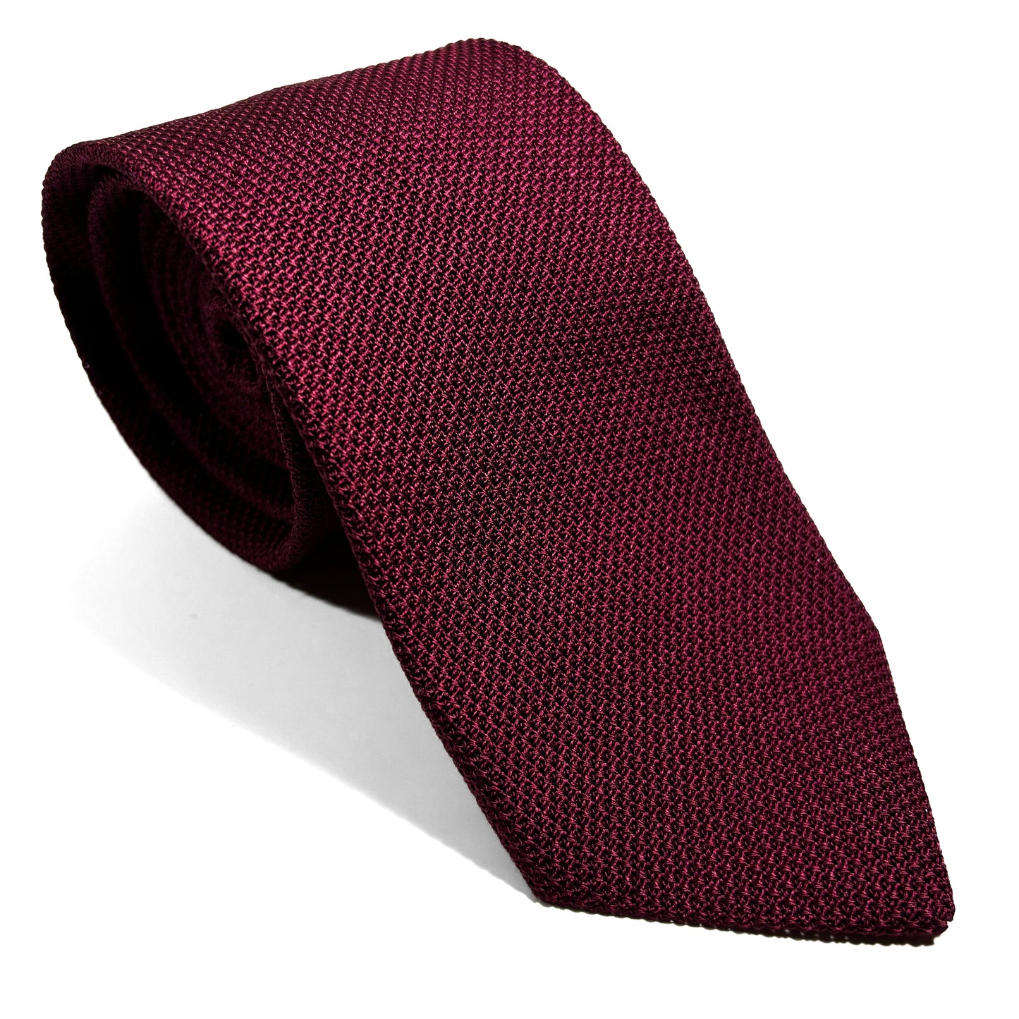 Dark Red Silk Grenadine Tie (Garza Fina)