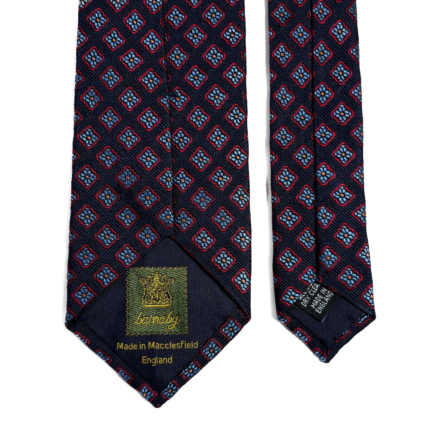 Navy Blue Diamond Silk Jacquard Tie