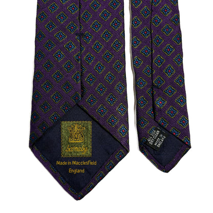 Purple Diamond Silk Jacquard Tie