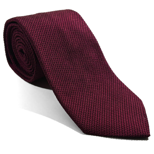 Burgundy Silk Grenadine Tie (Garza Fina)