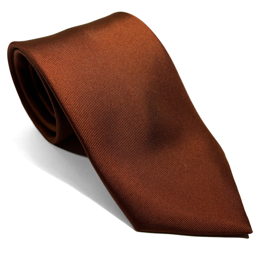 Rust Orange English Printed Twill Silk Tie