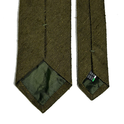 Olive Green Silk Shantung Tie