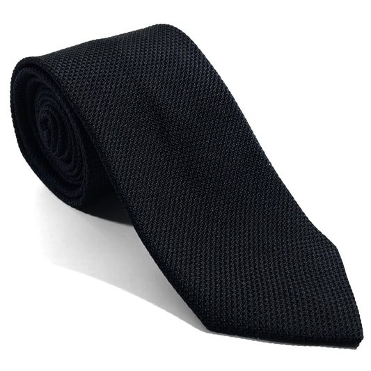 Black Silk Grenadine Tie (Garza Fina)