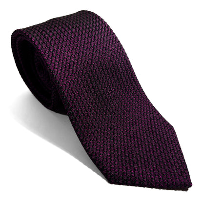 Plum Purple Silk Grenadine Tie (Garza Grossa)