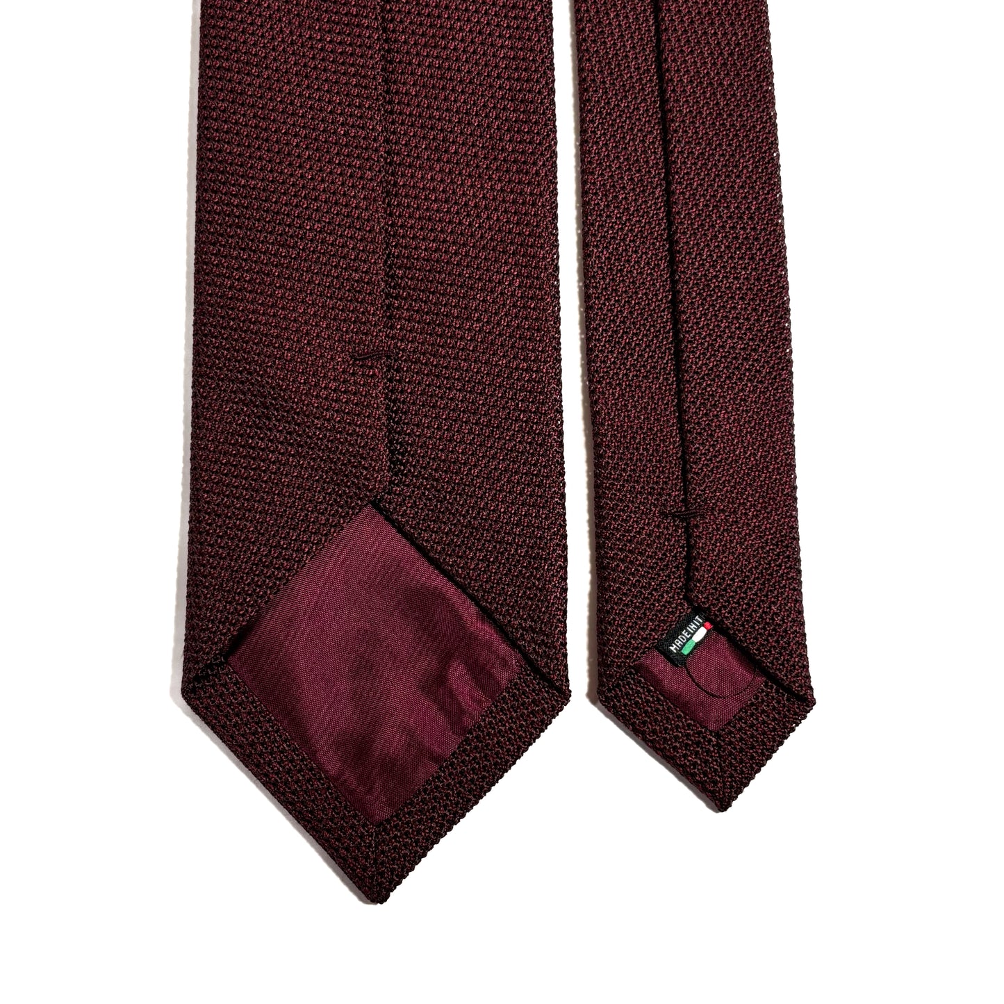 Deep Burgundy Silk Grenadine Tie (Garza Fina)