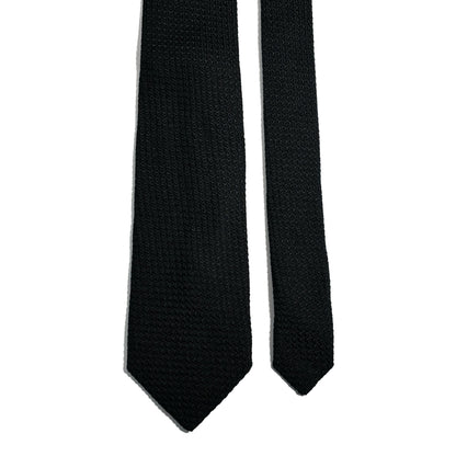 Black Silk Grenadine Tie (Garza Grossa)