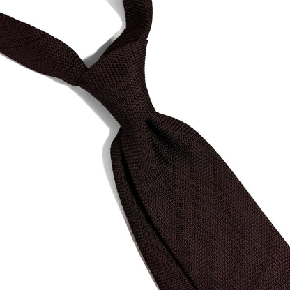 Brown Silk Grenadine Tie (Garza Fina)