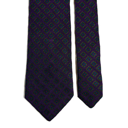 Purple Diamond Silk Jacquard Tie