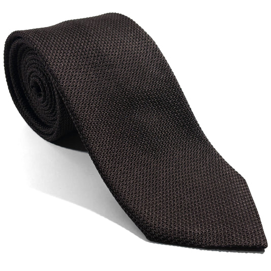 Brown Silk Grenadine Tie (Garza Fina)