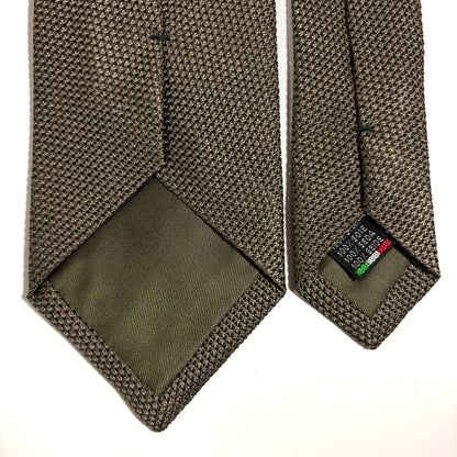 Olive Green Silk Grenadine Tie (Garza Fina)