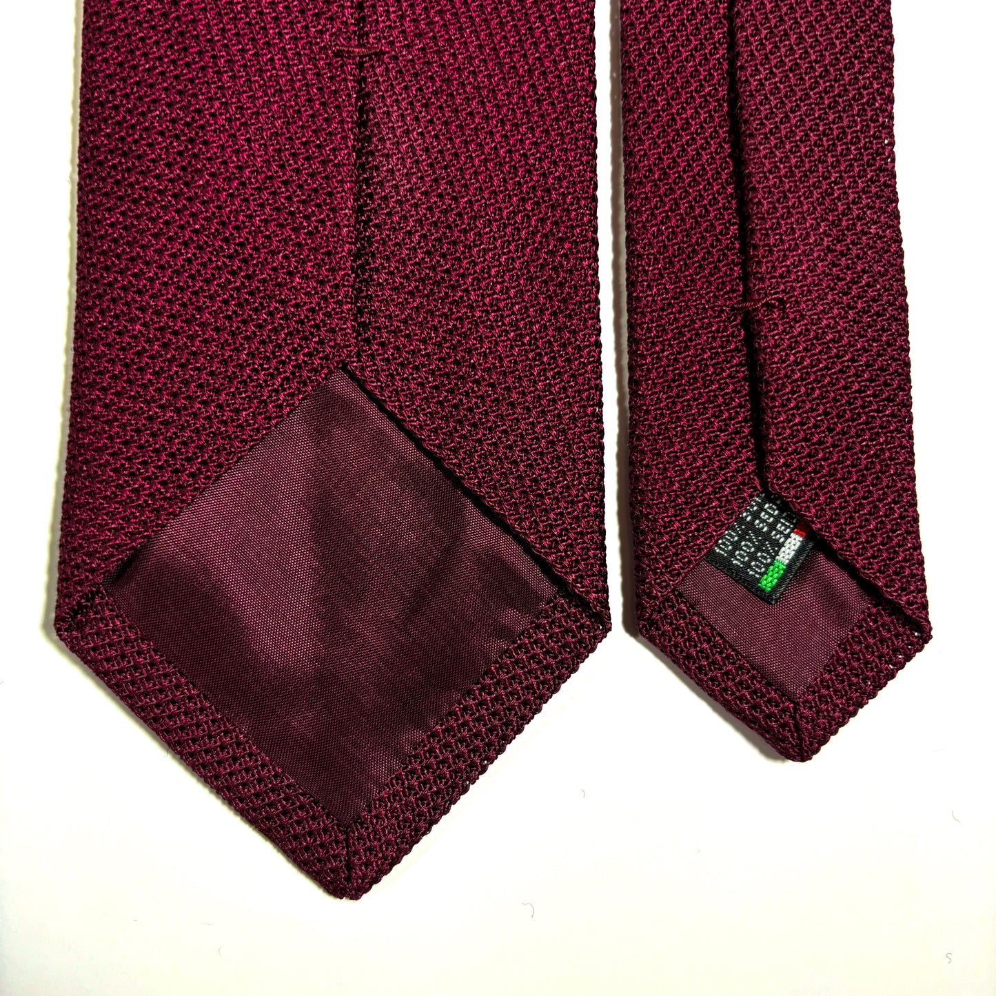 Dark Red Silk Grenadine Tie (Garza Fina)