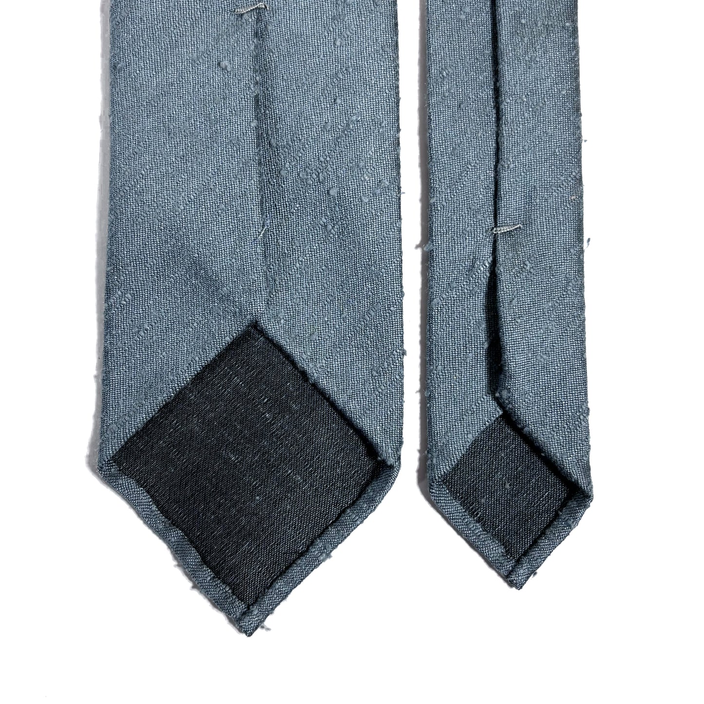 Untipped Light Blue Silk Shantung Tie