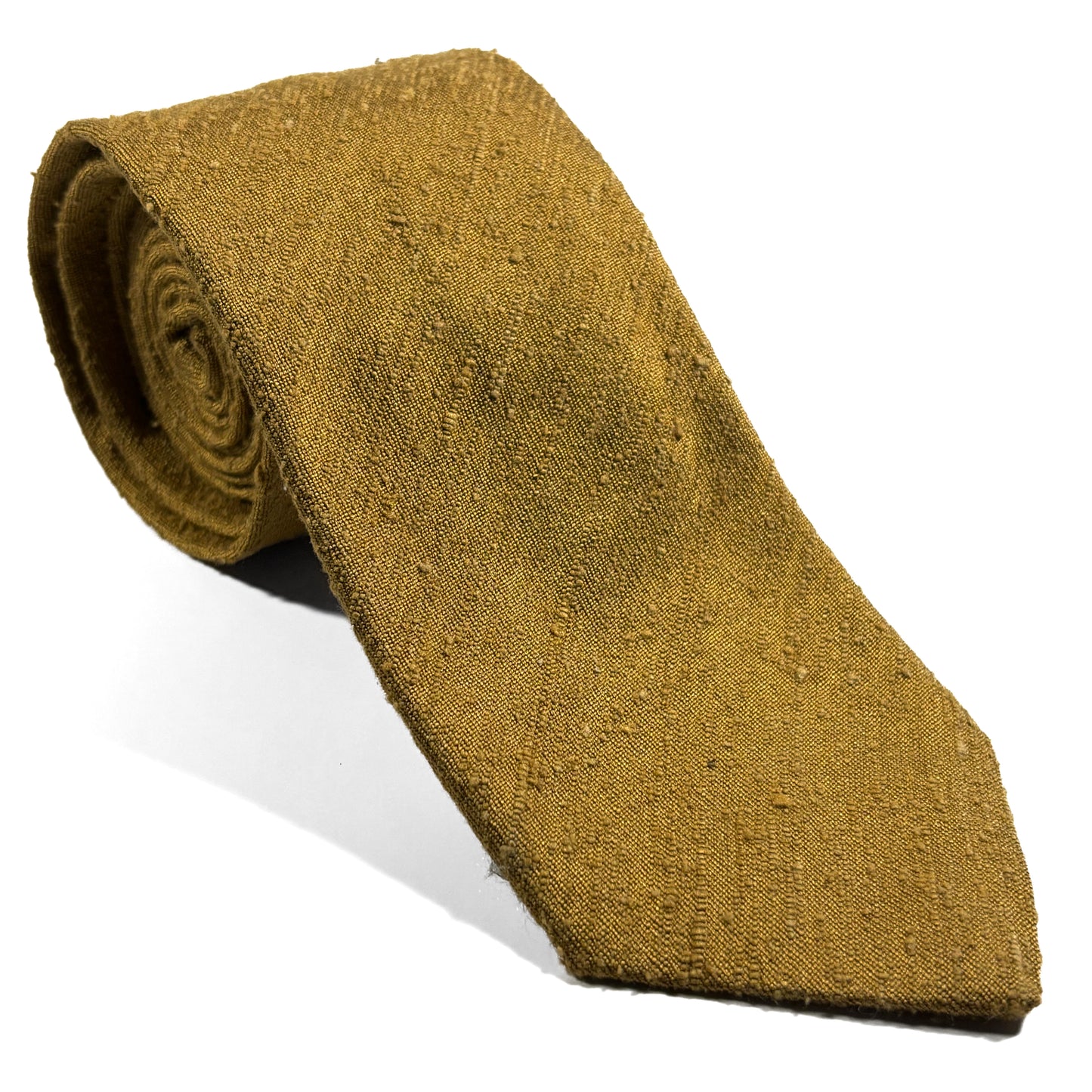 Mustard Yellow Silk Shantung Tie