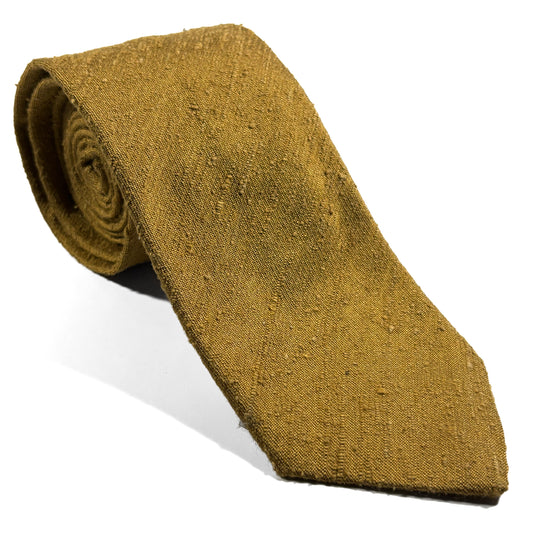 Mustard Yellow Silk Shantung Tie