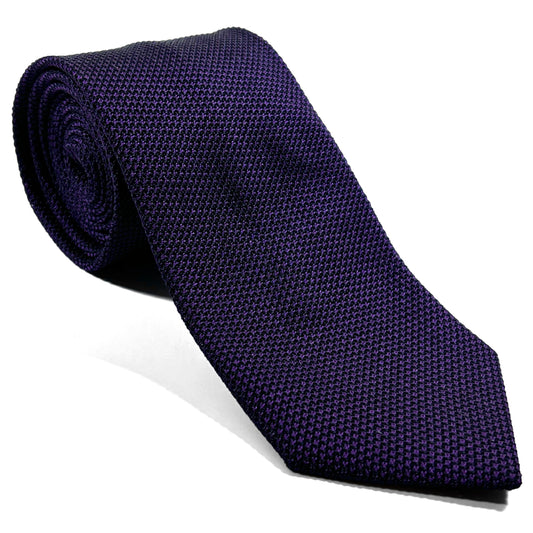 Dark Purple Silk Grenadine Tie (Garza Fina)