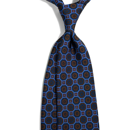 Light Blue Geometric Ancient Madder Silk Tie