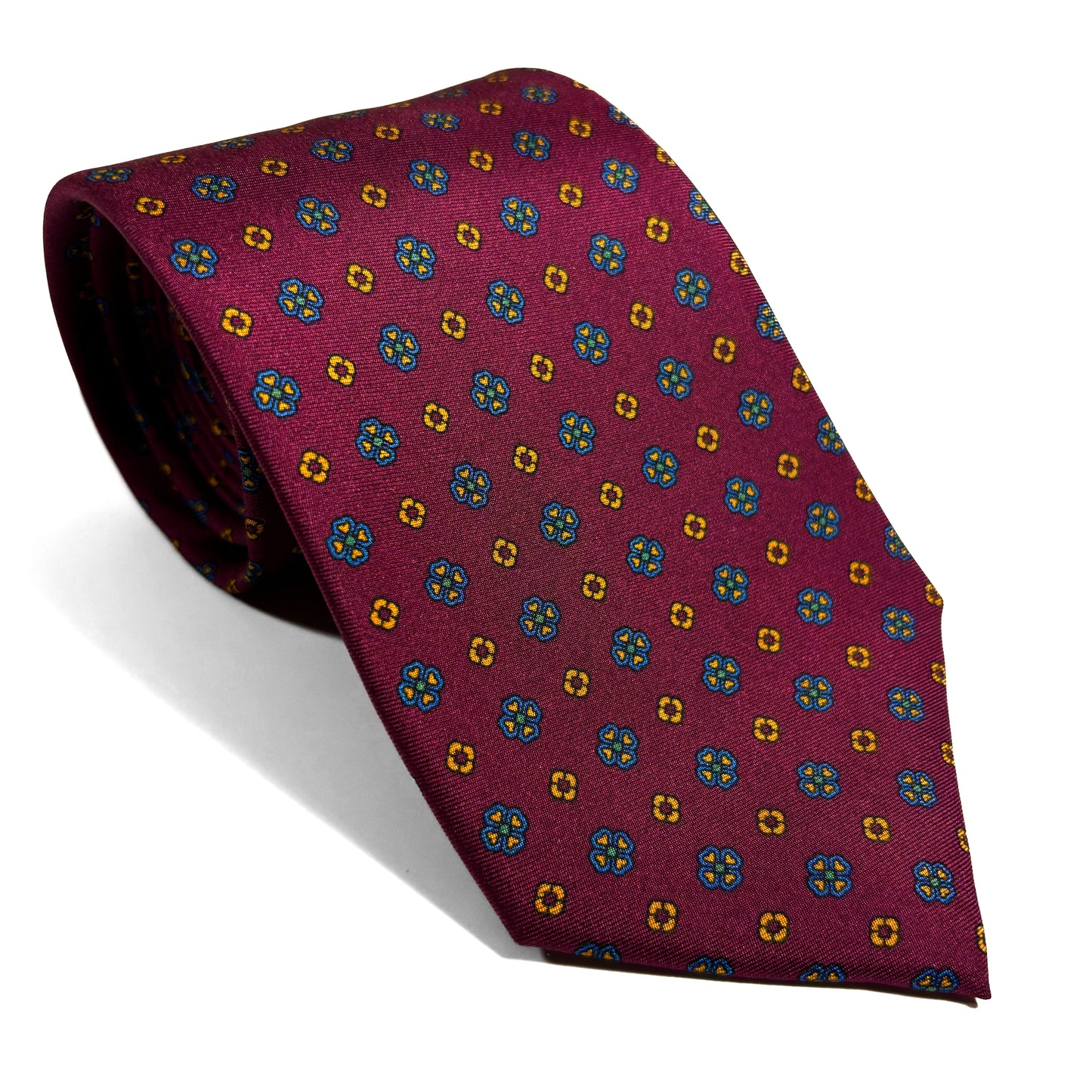 Burgundy Floral Silk Tie