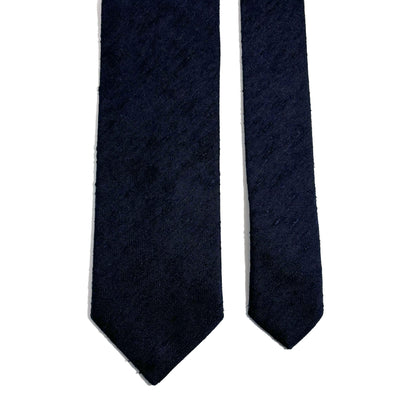 Navy Blue Silk Shantung Tie