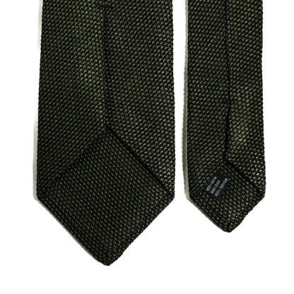 Olive Green Silk Grenadine Tie (Garza Fina)