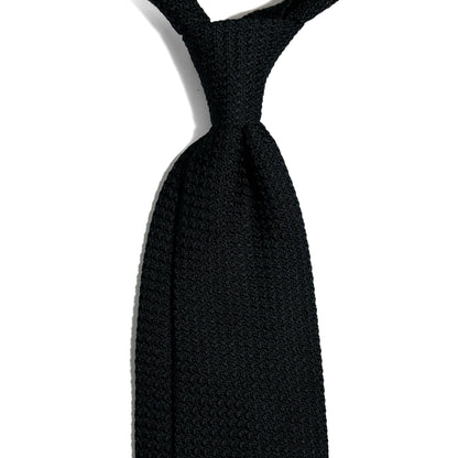 Black Silk Grenadine Tie (Garza Grossa)