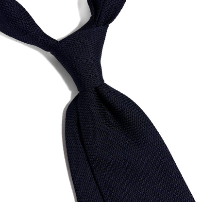 Midnight Blue Silk Grenadine Tie (Garza Fina)