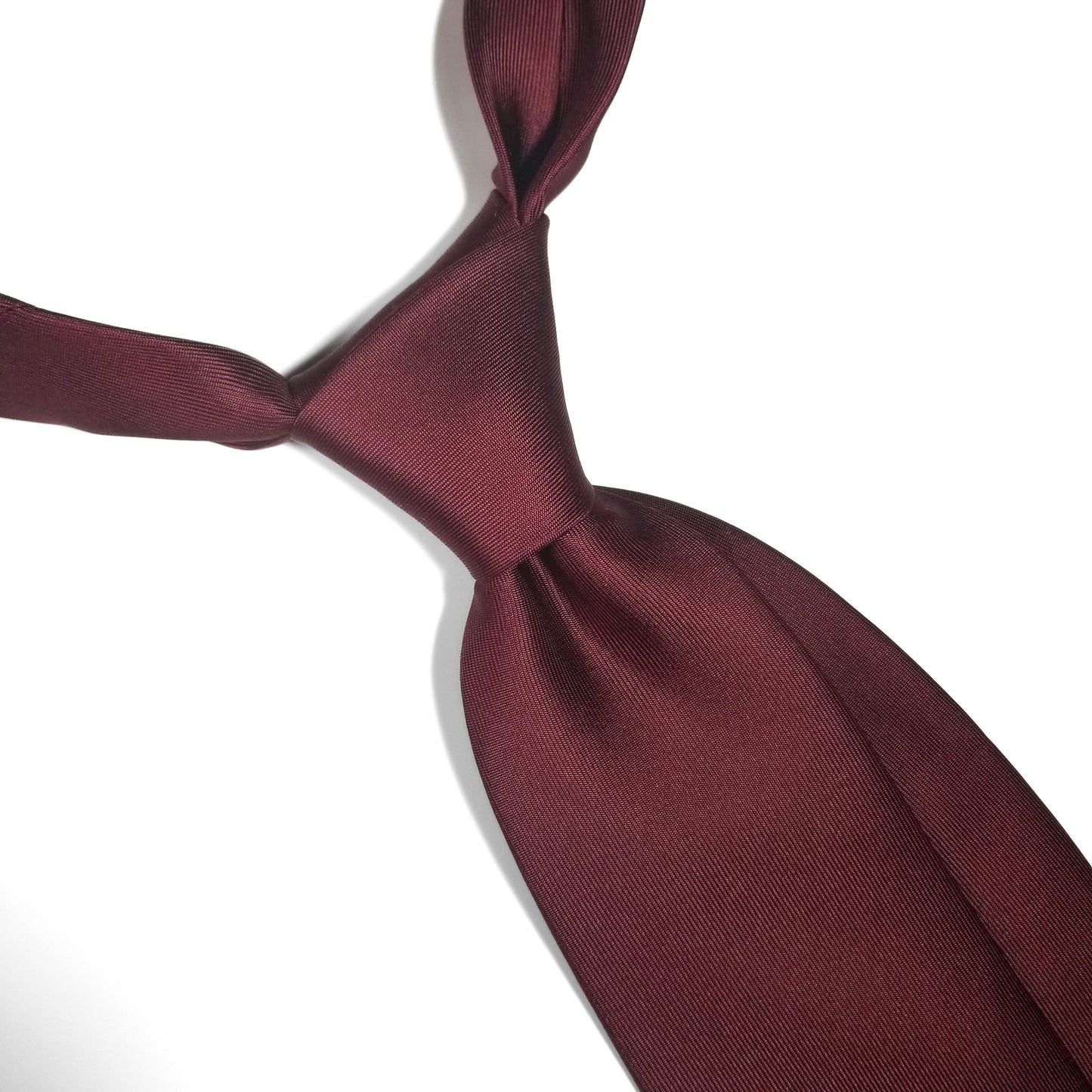 Burgundy English Printed Twill Silk Tie