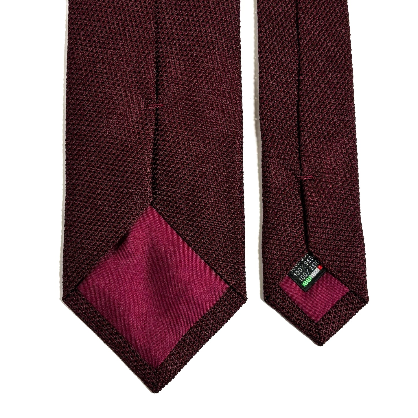 Deep Burgundy Silk Grenadine Tie (Garza Fina)