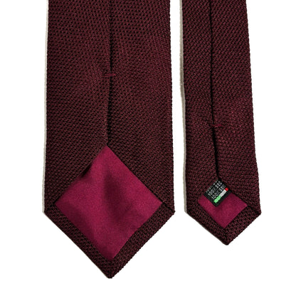 Deep Burgundy Silk Grenadine Tie (Garza Fina)