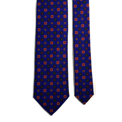 Royal Blue Floral Ancient Madder Silk Tie