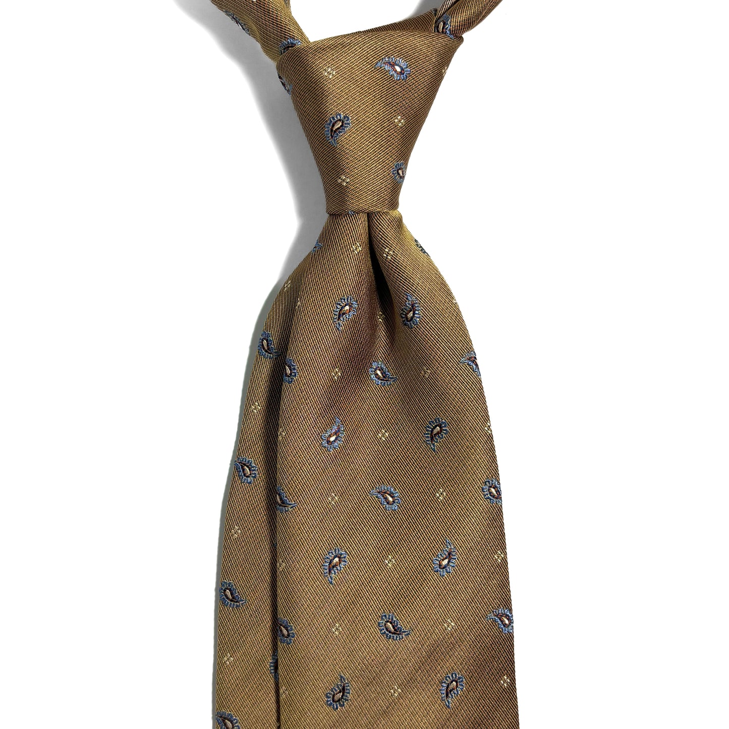 Light Brown Small Paisley Silk Jacquard Tie