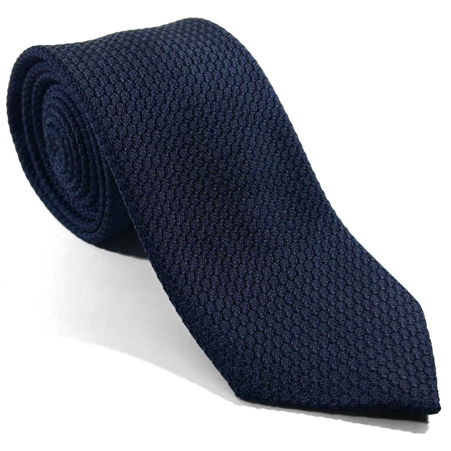 Navy Blue Silk Grenadine Tie (Garza Grossa)