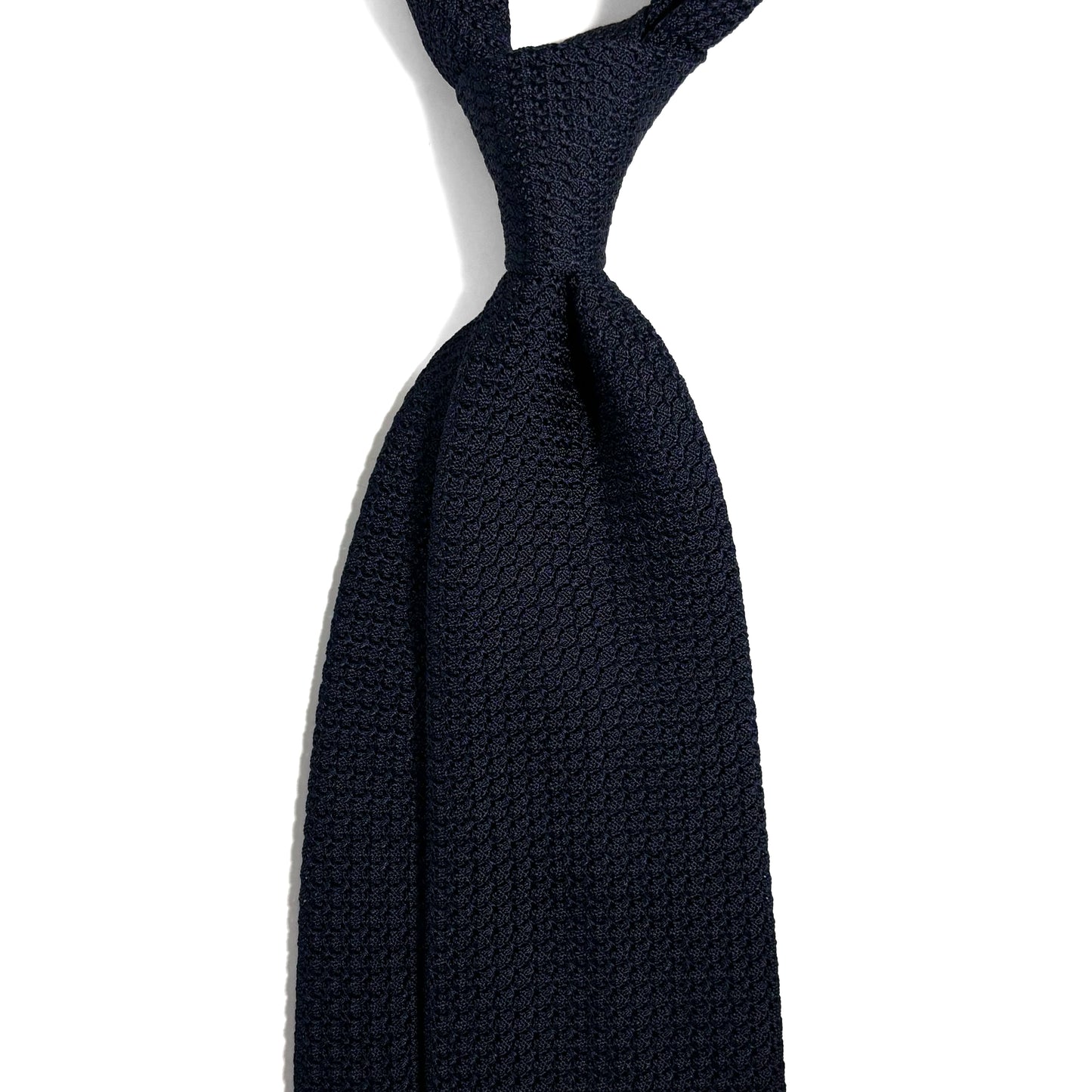 Navy Blue Silk Grenadine Tie (Garza Grossa)
