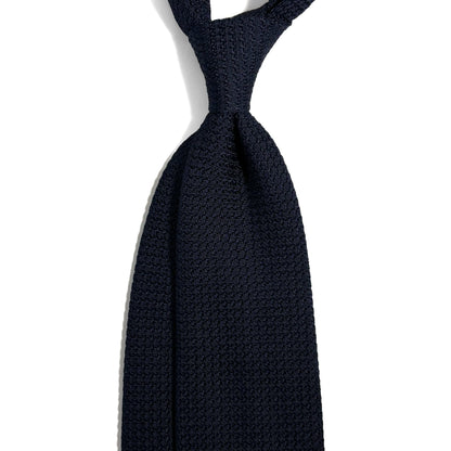 Navy Blue Silk Grenadine Tie (Garza Grossa)