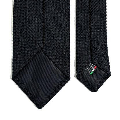 Black Silk Grenadine Tie (Garza Grossa)