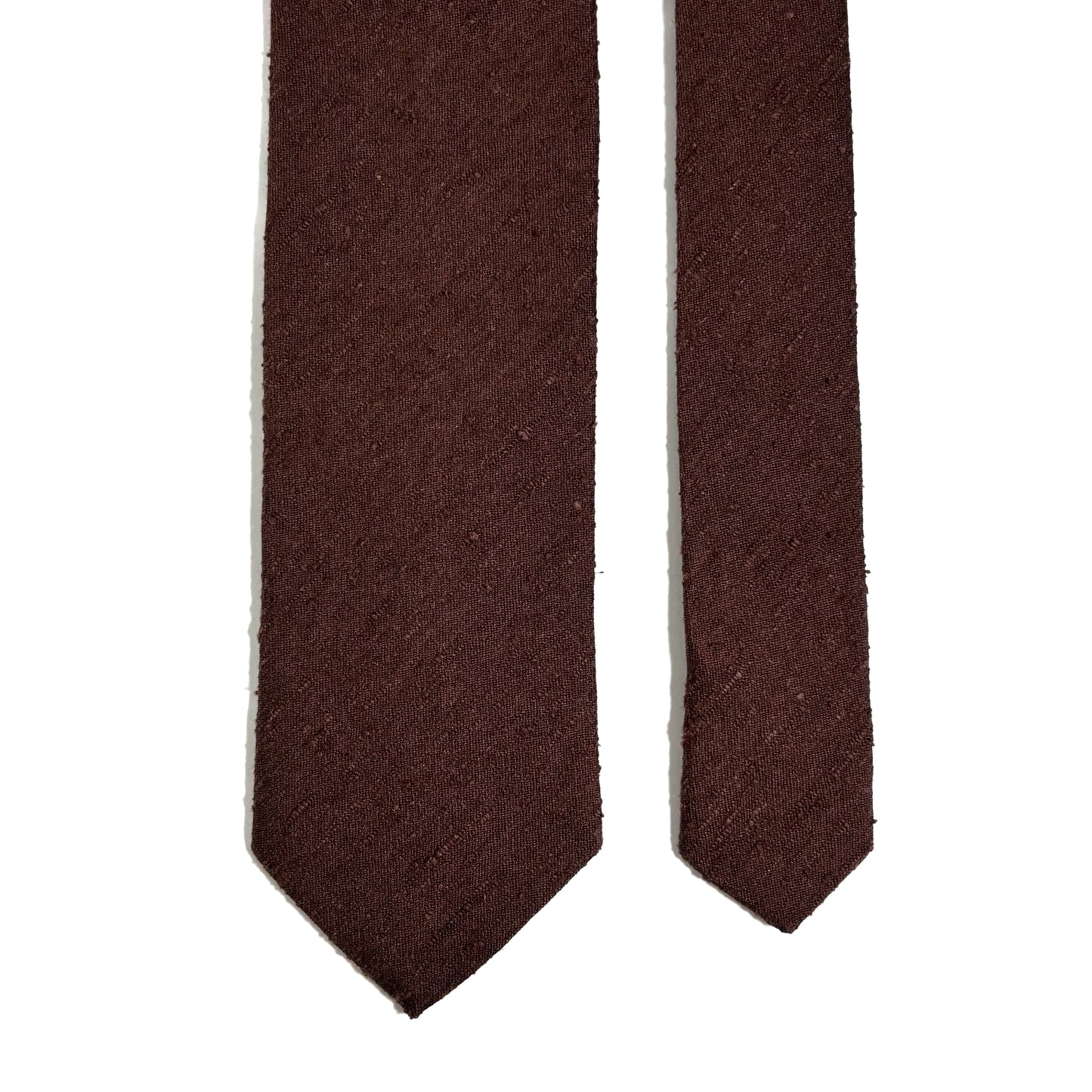 Brown Silk Shantung Tie