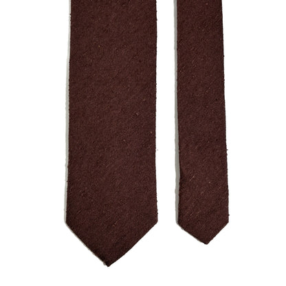 Brown Silk Shantung Tie